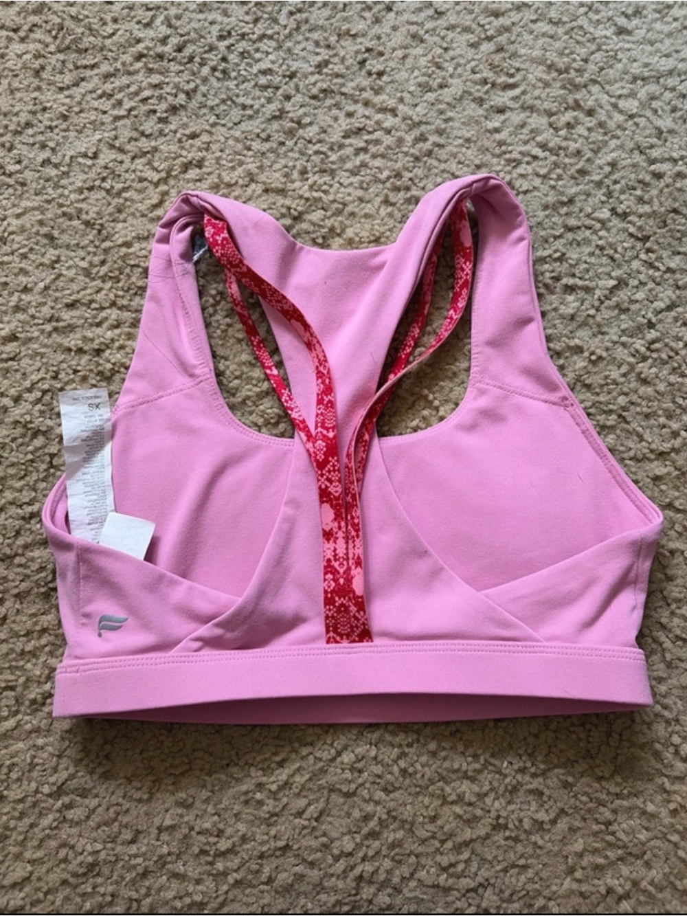 Fabletics Pink Racerback Sports Bra - - Picture 2 of 3